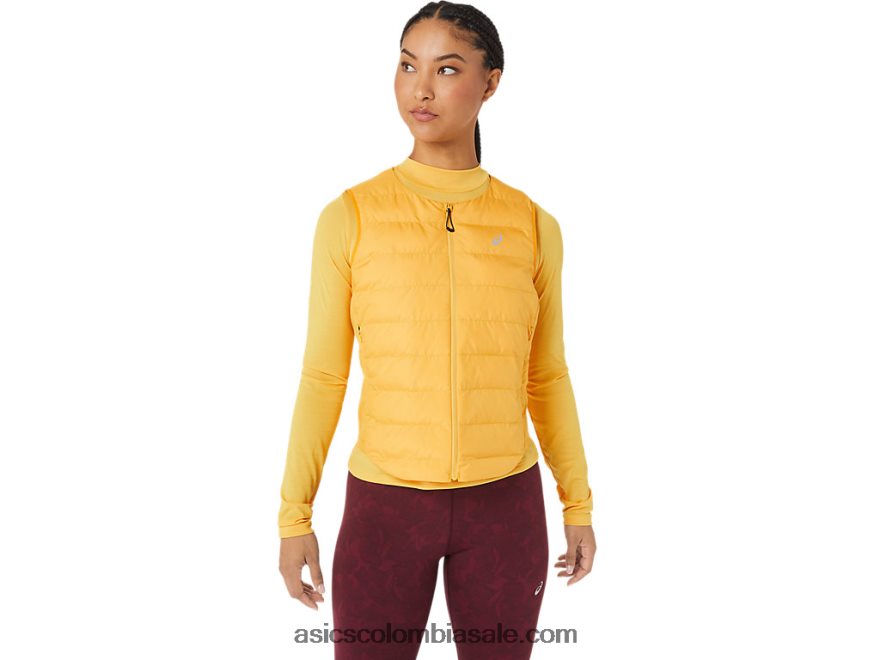 mujer Asics chaleco acolchado runkoyo tigre amarillo 20X82N2789