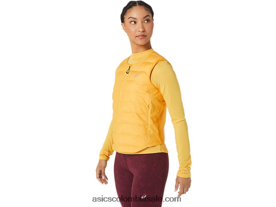 mujer Asics chaleco acolchado runkoyo tigre amarillo 20X82N2789