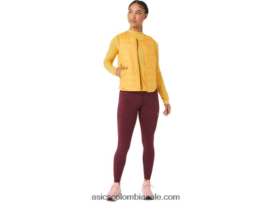 mujer Asics chaleco acolchado runkoyo tigre amarillo 20X82N2789