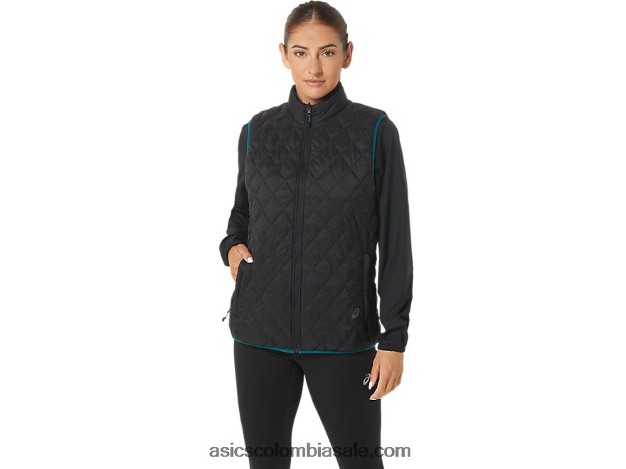 mujer Asics chaleco con aislamiento inverso rendimiento negro/pino aterciopelado 20X82N2750