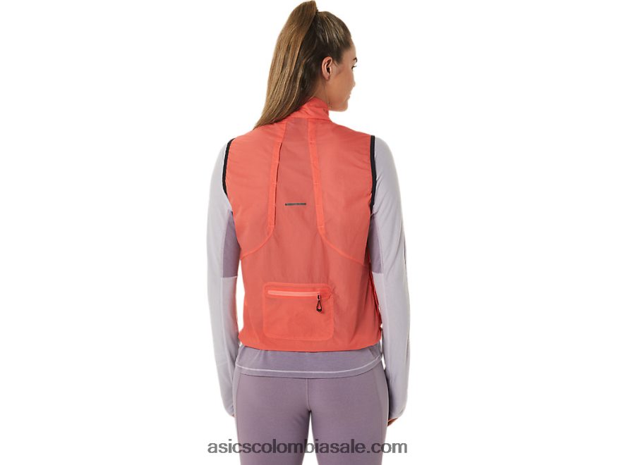 mujer Asics chaleco plegable metarun papaya 20X82N2502