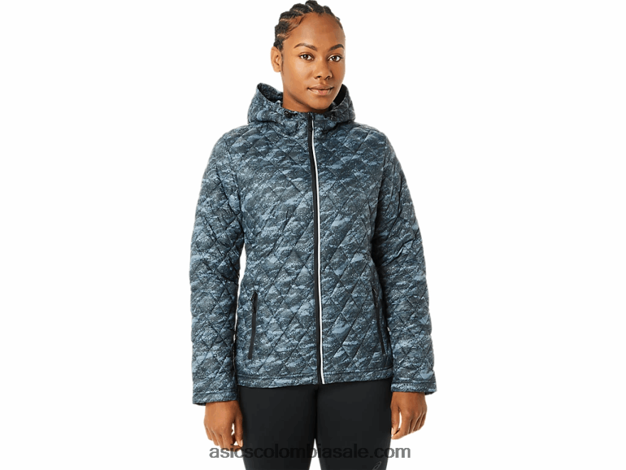 mujer Asics chamarra con aislamiento de alto rendimiento estampado de metrópolis/luces brillantes 20X82N3698