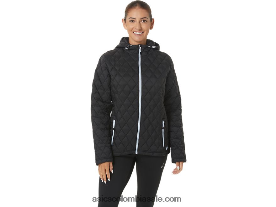 mujer Asics chamarra con aislamiento de alto rendimiento rendimiento negro/cielo suave 20X82N2721