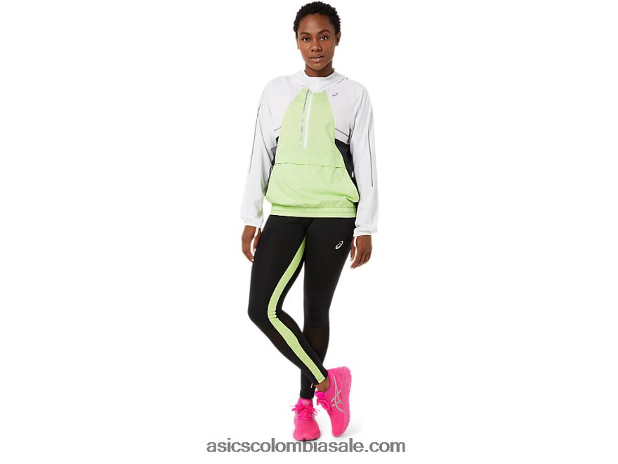 mujer Asics chamarra ligera blanco brillante/verde lima 20X82N3270