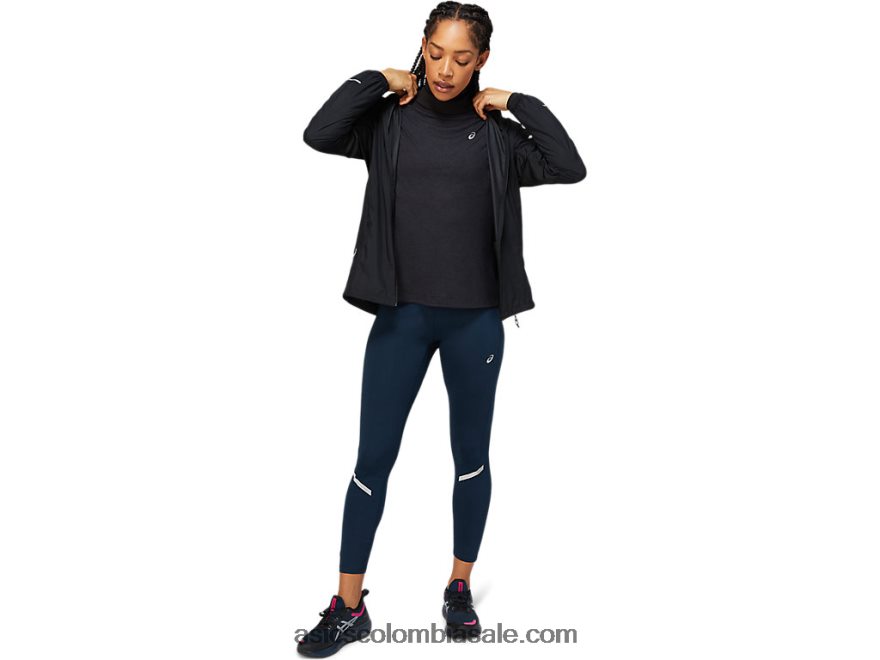 mujer Asics chamarra ligera rendimiento negro 20X82N3660