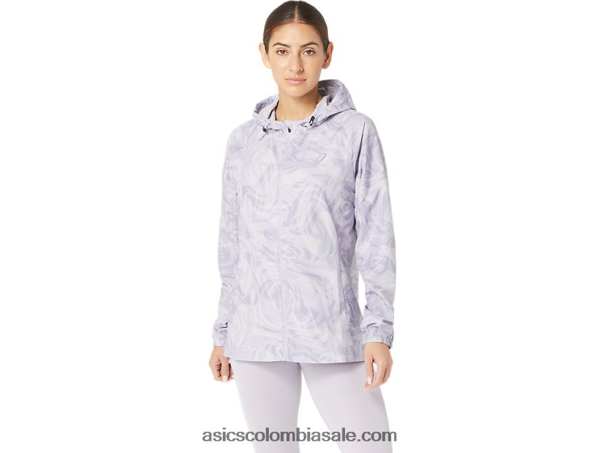 mujer Asics chamarra plegable pr lyte gota de sumi violeta anochecer 20X82N2318