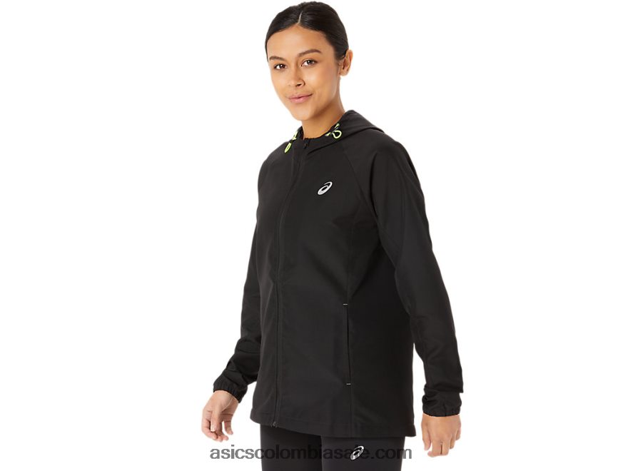 mujer Asics chamarra plegable pr lyte rendimiento negro 20X82N2310