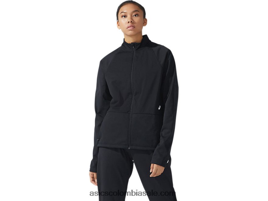 mujer Asics chaqueta con cremallera completa thermostorm rendimiento negro 20X82N3633