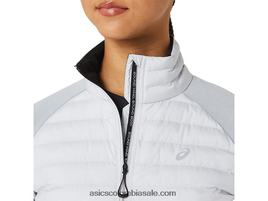 mujer Asics chaqueta de correr de invierno brezo gris glaciar 20X82N2827