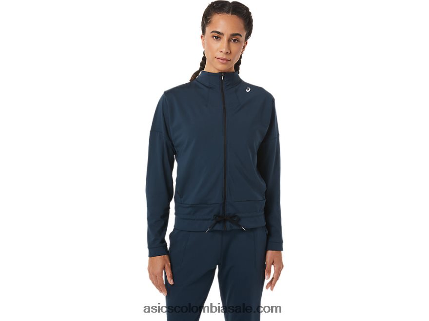 mujer Asics chaqueta de tenis azul francés/negro rendimiento 20X82N3280