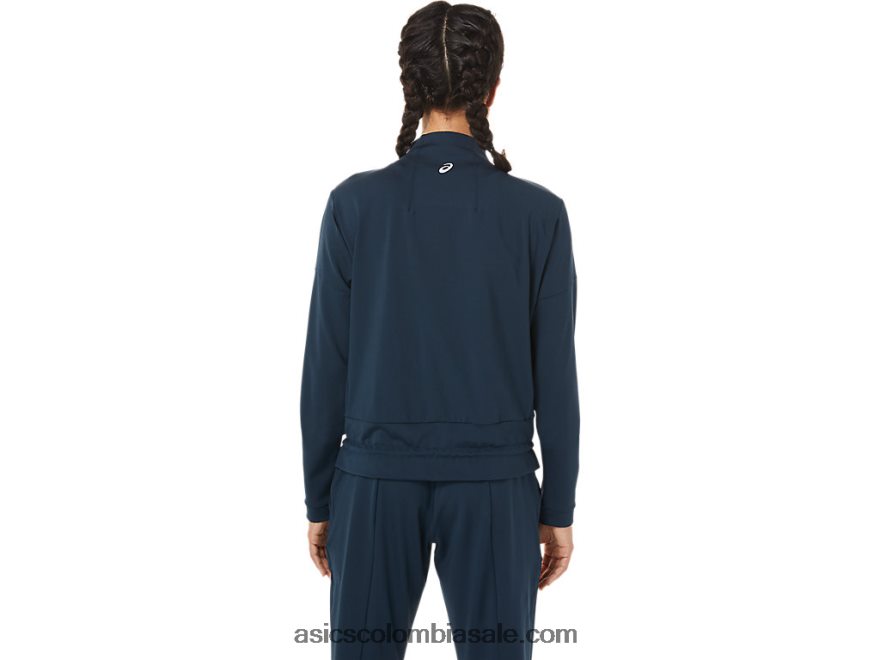 mujer Asics chaqueta de tenis azul francés/negro rendimiento 20X82N3280