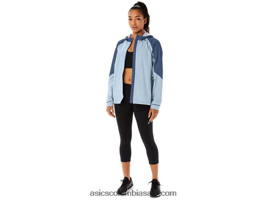 mujer Asics chaqueta impermeable cielo/gran tiburon 20X82N2175