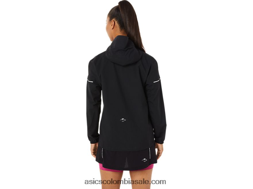 mujer Asics chaqueta impermeable fujitrail rendimiento negro 20X82N3482
