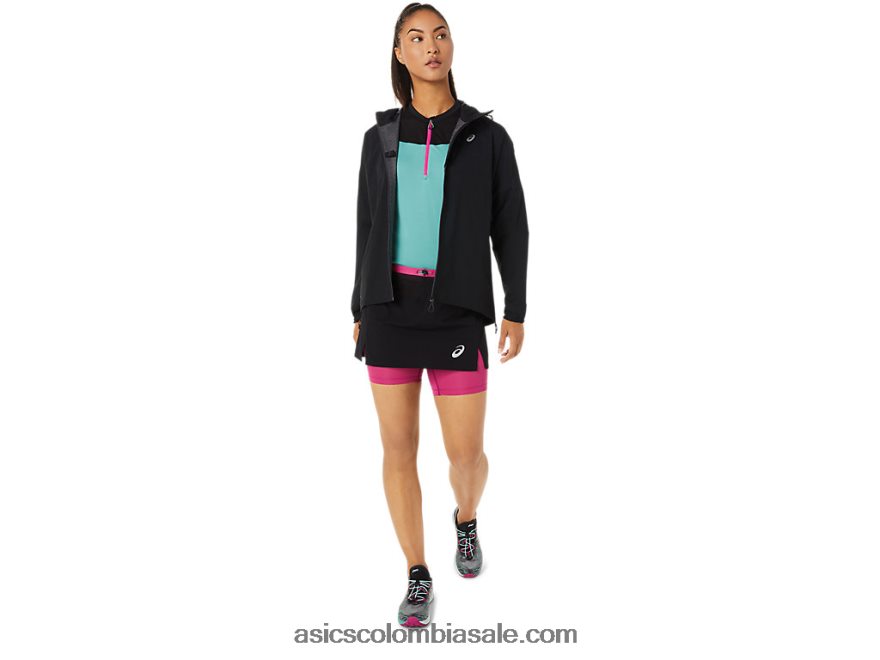 mujer Asics chaqueta impermeable fujitrail rendimiento negro 20X82N3482
