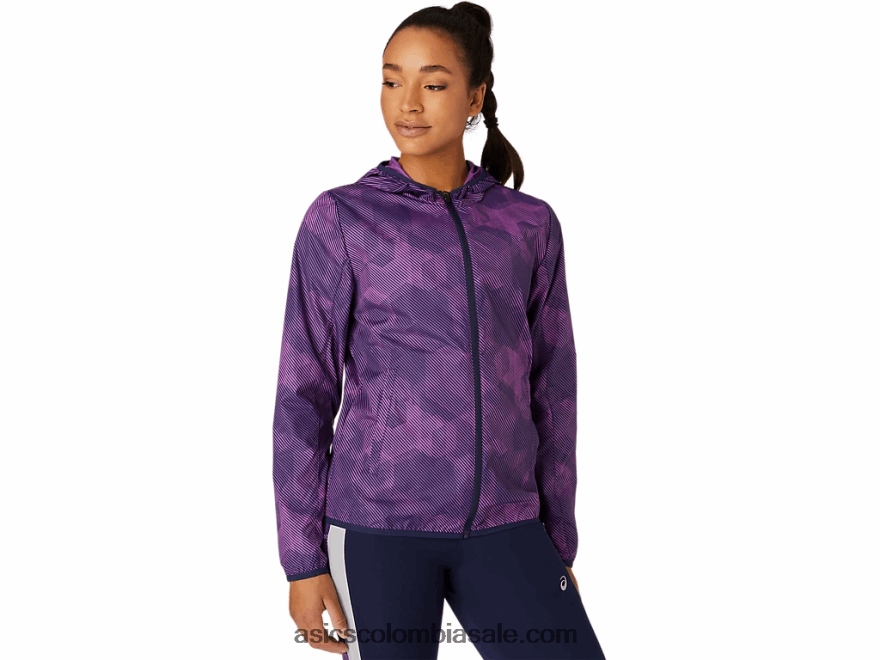 mujer Asics chaqueta plegable estampado digital de uvas/chaquetón 20X82N4100