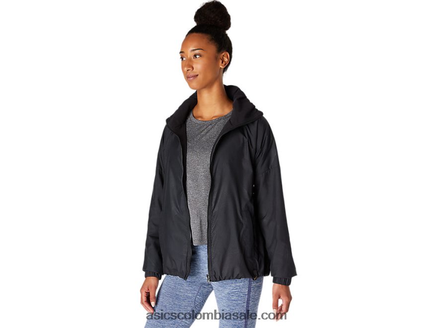 mujer Asics chaqueta reversible rendimiento negro 20X82N3672