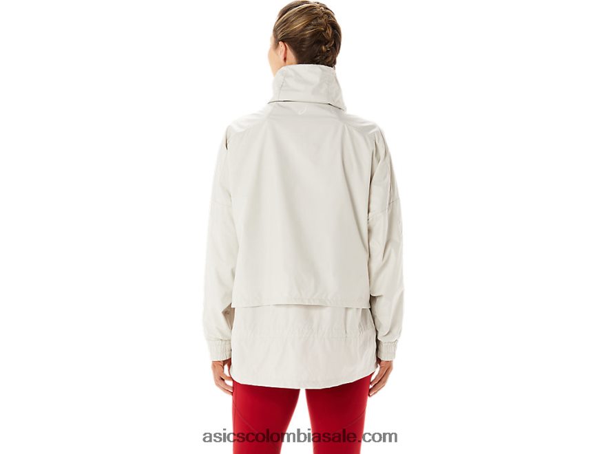mujer Asics chaqueta tejida movekoyo humo gris 20X82N2776