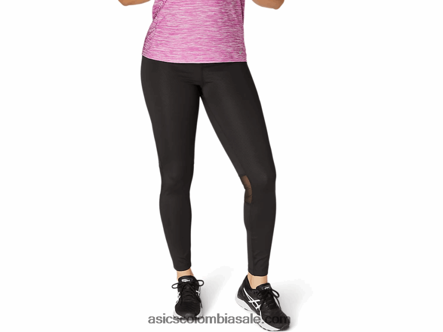 mujer Asics 7/8 moda ajustada rendimiento en relieve negro 20X82N4108