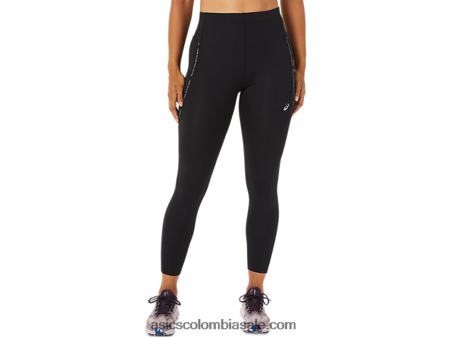 mujer Asics apretado de cintura alta de carrera rendimiento negro 20X82N3332