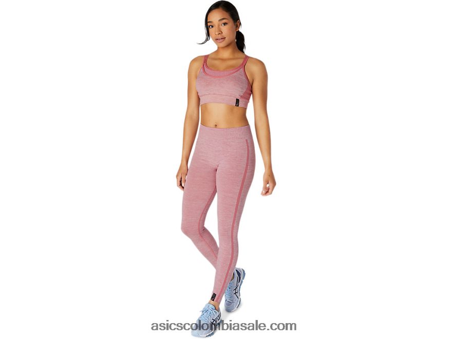 mujer Asics apretado sin costuras rosa ahumado 20X82N3675
