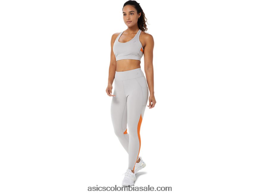 mujer Asics bloque de malla apretado gris ostra 20X82N3406