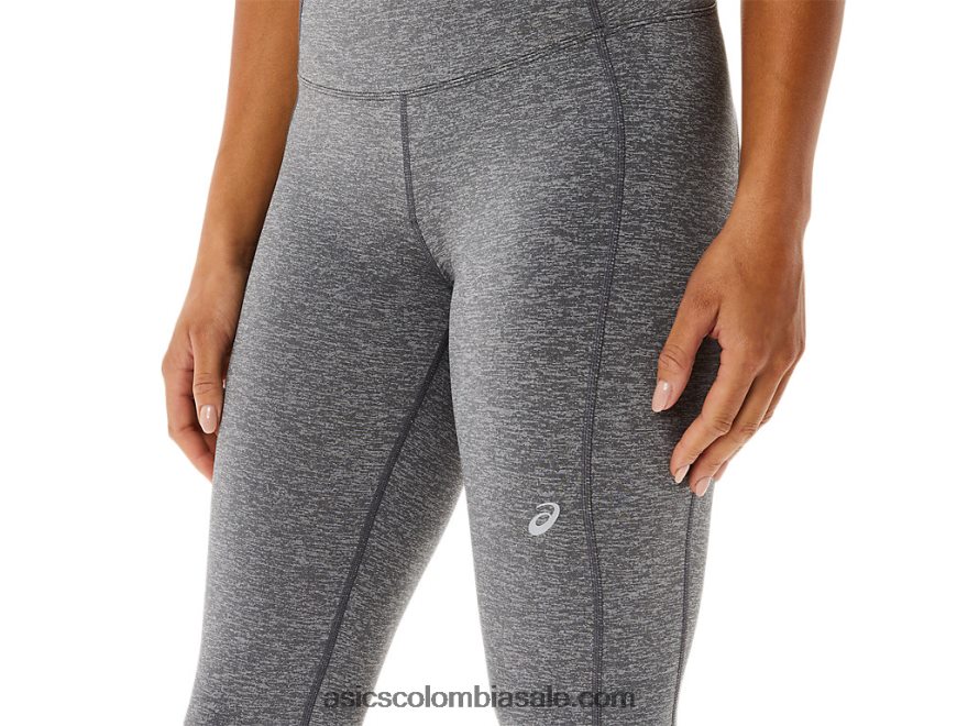 mujer Asics capri de rendimiento gris jaspeado oscuro 20X82N3366