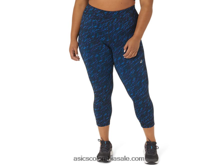 mujer Asics capri de rendimiento impresión de sombra nocturna/lago 20X82N3524
