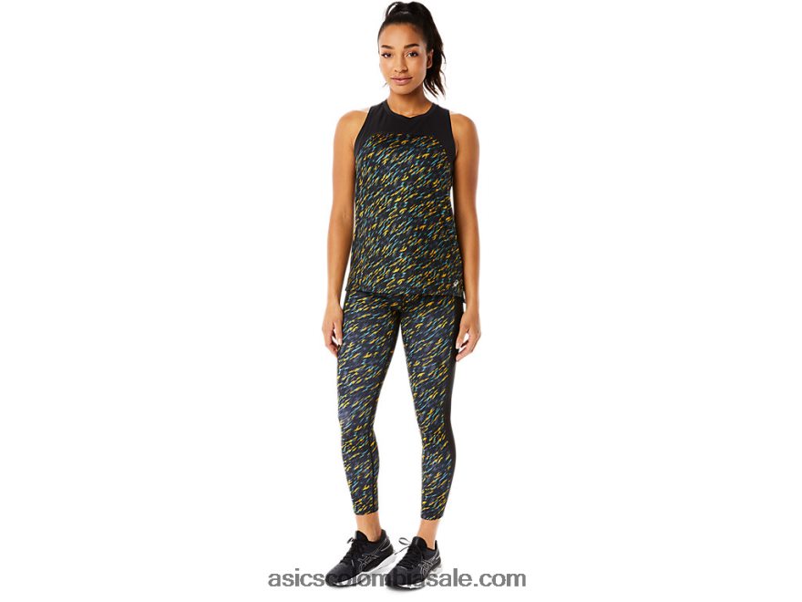 mujer Asics kate 7/8 apretado sombra de noche/estampado de salvia 20X82N3408