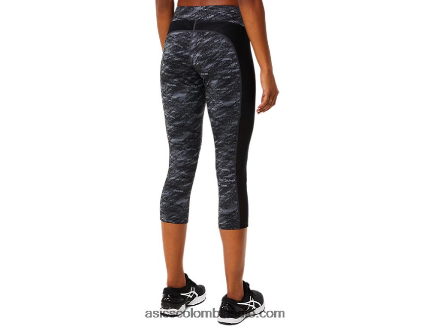 mujer Asics kate bolsillo capri gris multi 20X82N3746