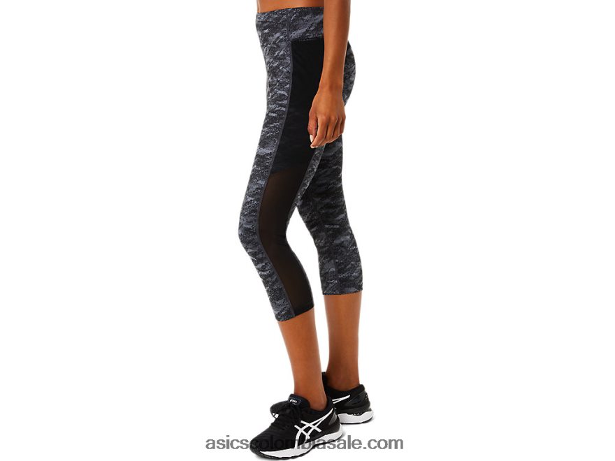 mujer Asics kate bolsillo capri gris multi 20X82N3746