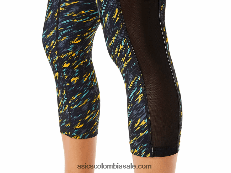 mujer Asics kate bolsillo capri sombra de noche/estampado de salvia 20X82N3400