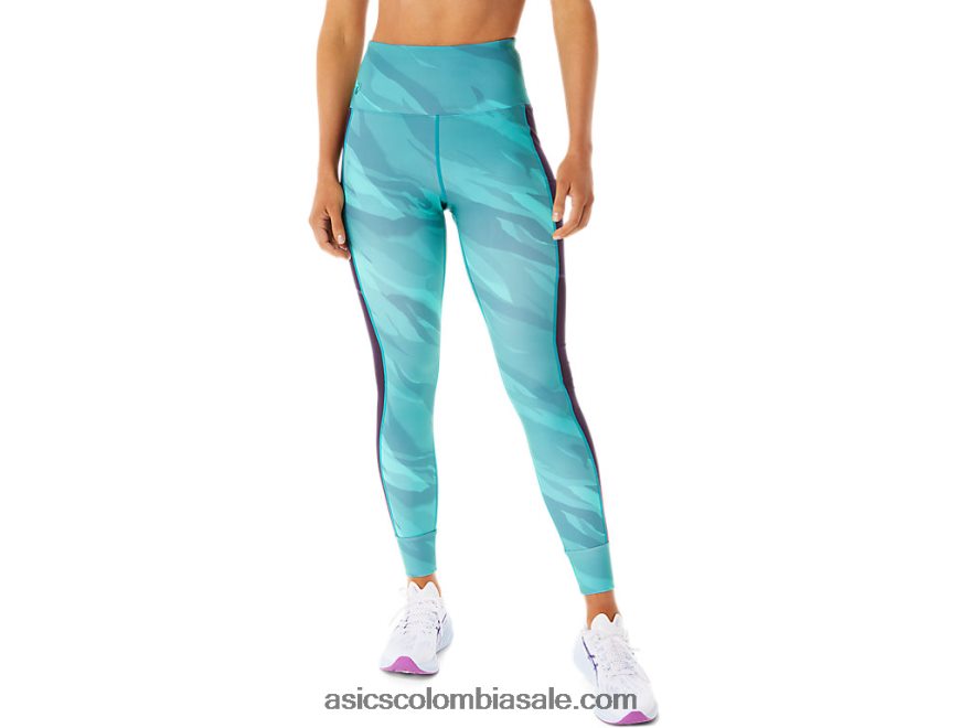 mujer Asics mallas con gráfico de entrenamiento pino brumoso 20X82N2914
