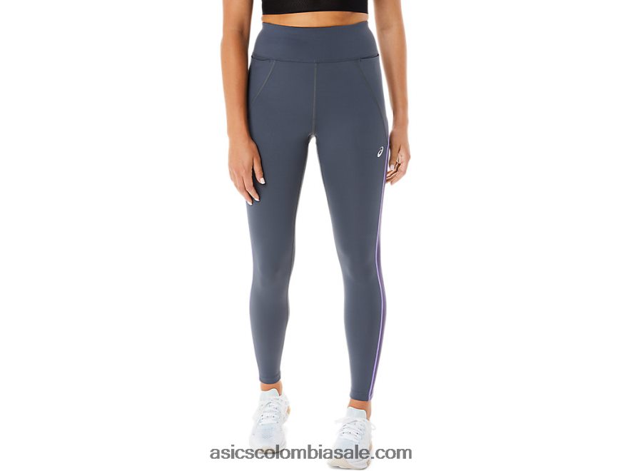 mujer Asics mallas de entrenamiento con panel de malla transportador gris 20X82N2311