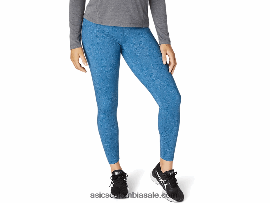 mujer Asics medias 7/8 impresión hexagonal grabada de gran tiburón 20X82N4103