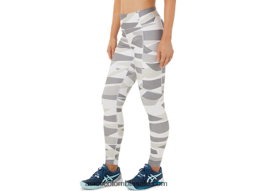 mujer Asics nuevas mallas estampadas strong 92 estampado de abedul 20X82N3454