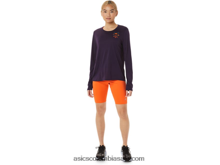 mujer Asics velocista de carrera apretado naranja nueva 20X82N2253