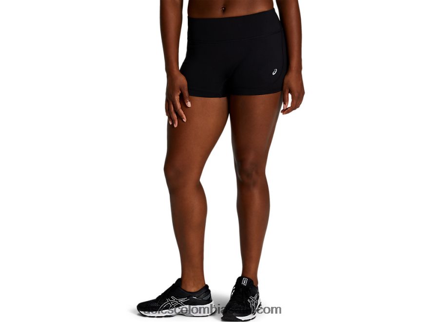 mujer Asics 2in tren corto rendimiento negro 20X82N4164