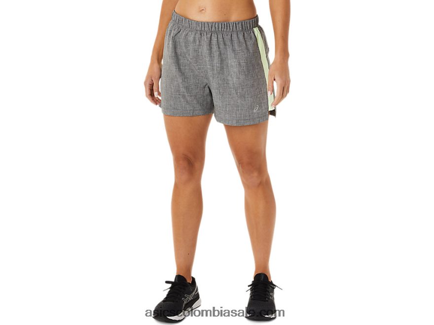 mujer Asics 3 en corto listo para usar jaspeado gris oscuro/amarillo 20X82N2893