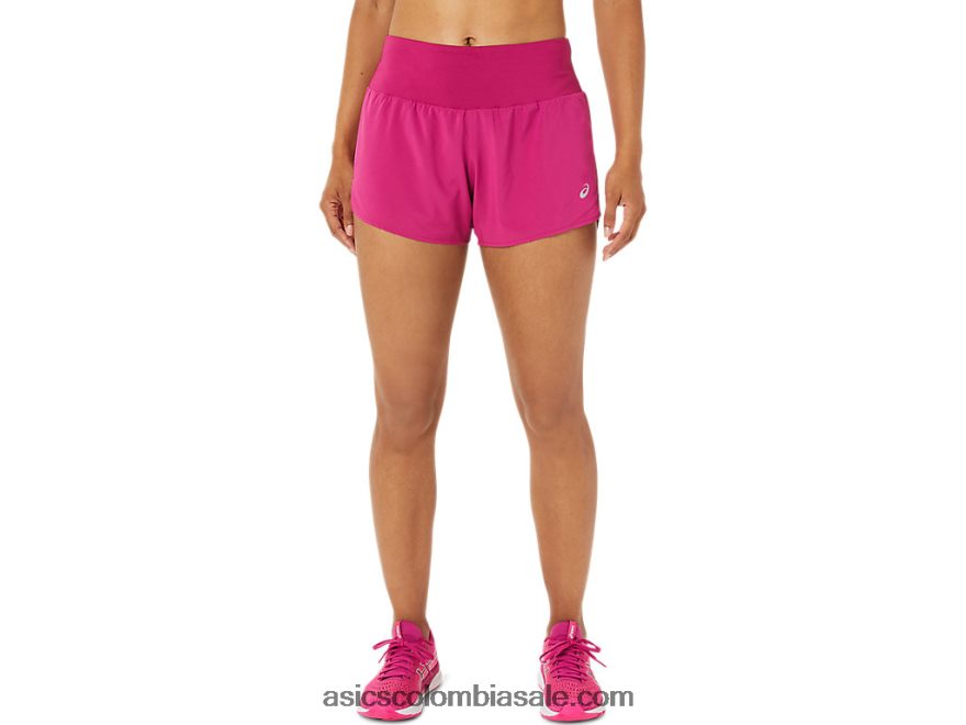 mujer Asics camino 3.5in corto rojo fucsia 20X82N3448