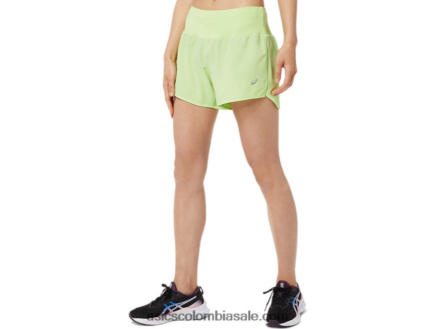 mujer Asics camino 3.5in corto verde lima 20X82N3462