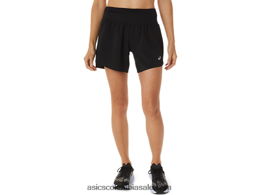 mujer Asics camino 5.5in corto rendimiento negro 20X82N2986