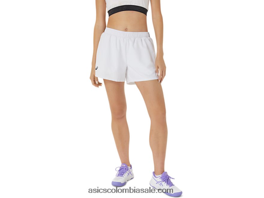 mujer Asics corte corto blanco brillante 20X82N2474