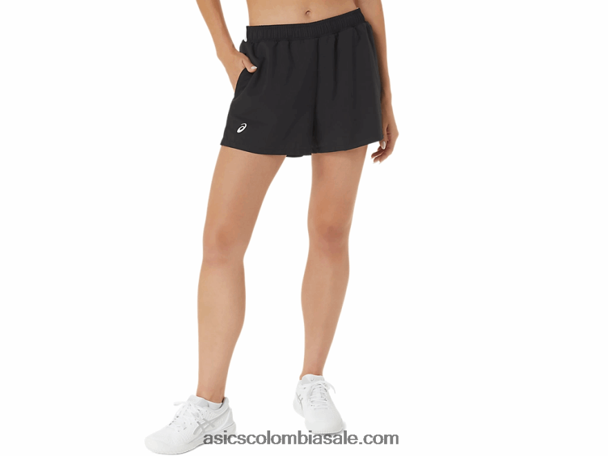 mujer Asics corte corto rendimiento negro 20X82N2465