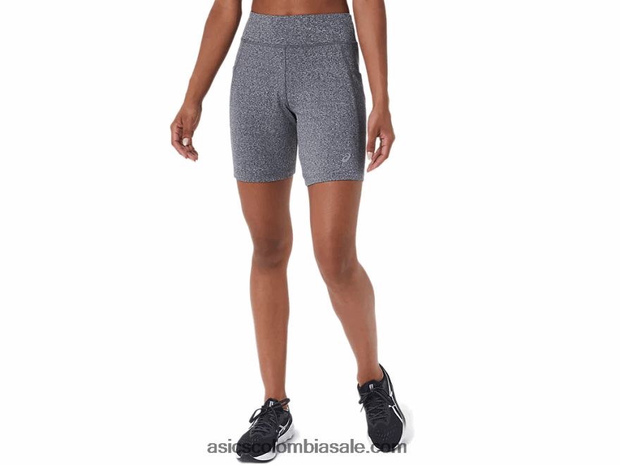 mujer Asics corto de punto de 7 pulgadas brezo gris medio 20X82N4137