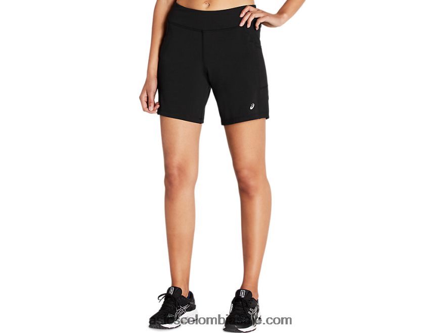 mujer Asics corto de punto de 7 pulgadas rendimiento negro 20X82N4161