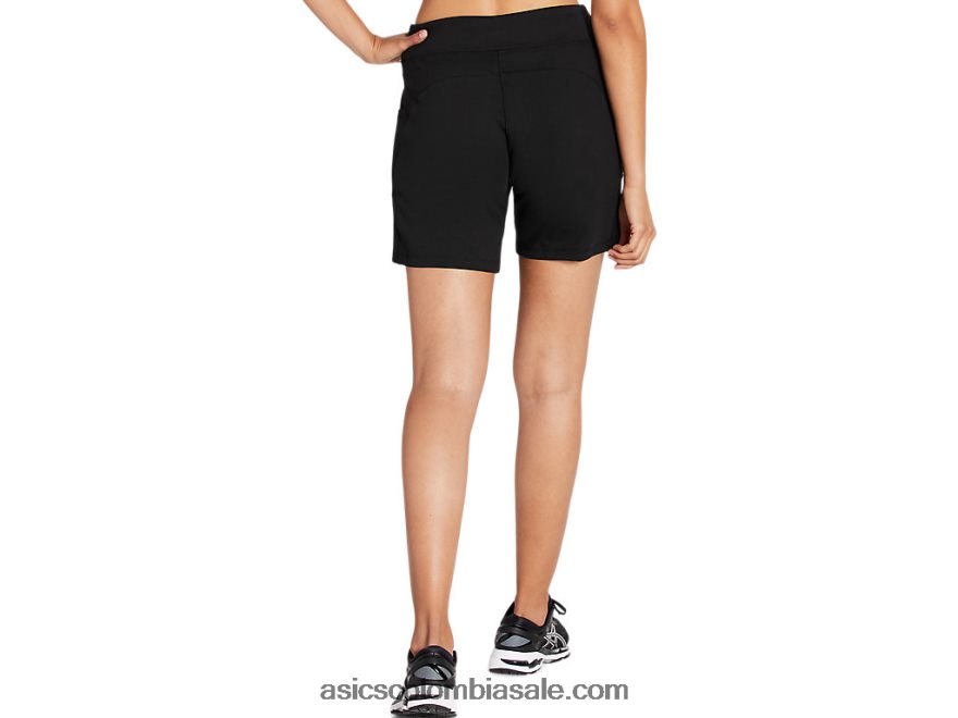 mujer Asics corto de punto de 7 pulgadas rendimiento negro 20X82N4161