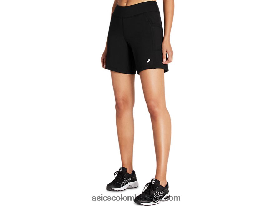 mujer Asics corto de punto de 7 pulgadas rendimiento negro 20X82N4161