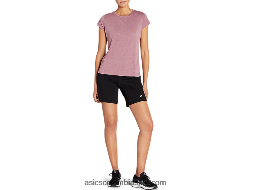 mujer Asics corto de punto de 7 pulgadas rendimiento negro 20X82N4161