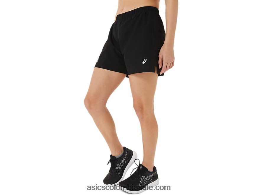 mujer Asics listo conjunto 3in corto wch rendimiento negro 20X82N3219