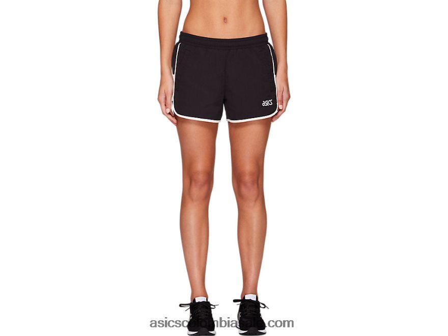 mujer Asics pantalón corto deportivo tejido rendimiento negro 20X82N4167